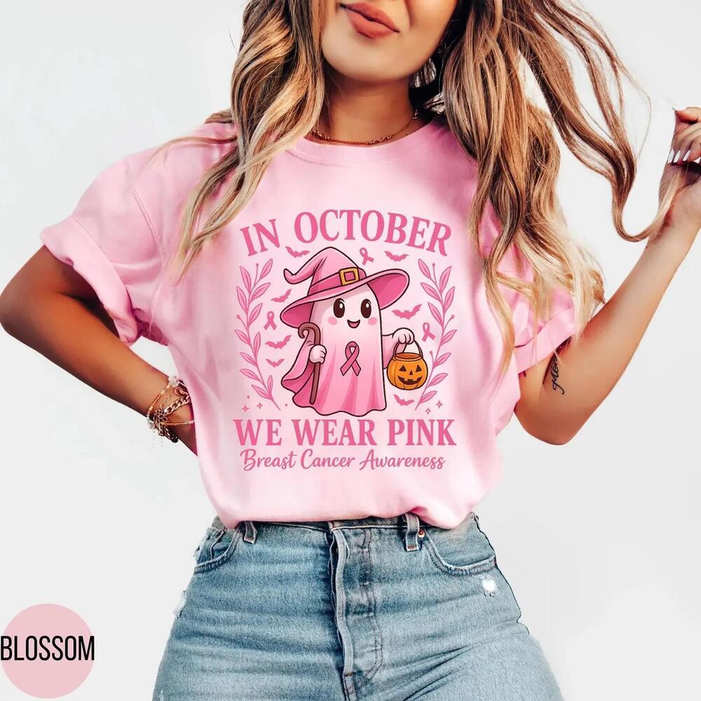 In October We Wear T-Shirt, Awareness Shirt, Retro